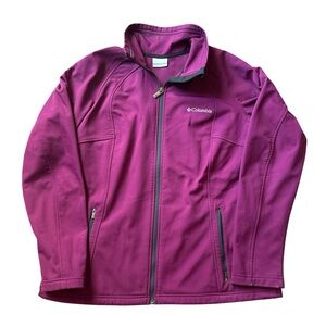 Columbia Fuchsia Softshell Full-Zip Jacket